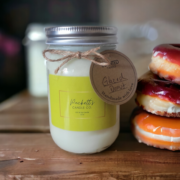 12 oz. Soy Scented Candle- Glazed Donuts