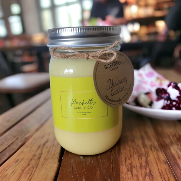 12 oz. Soy Scented Candle- Blueberry Cobbler