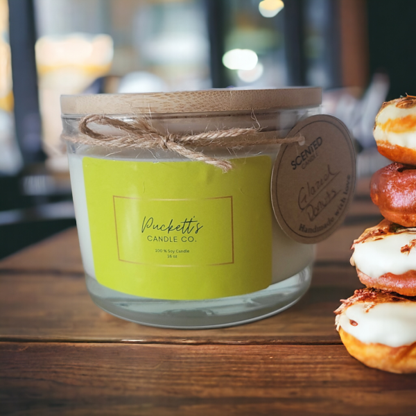 16 oz. Soy Scented Candle- Glazed Donuts
