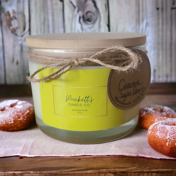 16 oz. Soy Scented Candle- Cinnamon Sugar Donuts